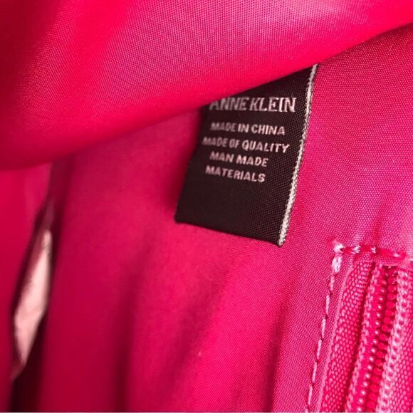 Anne Klein Black Patent Leather Gold Accent Shoulder Bag - Picture 14 of 15